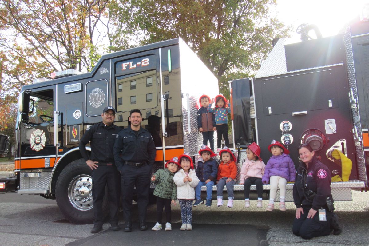 きりん：消防車見学
