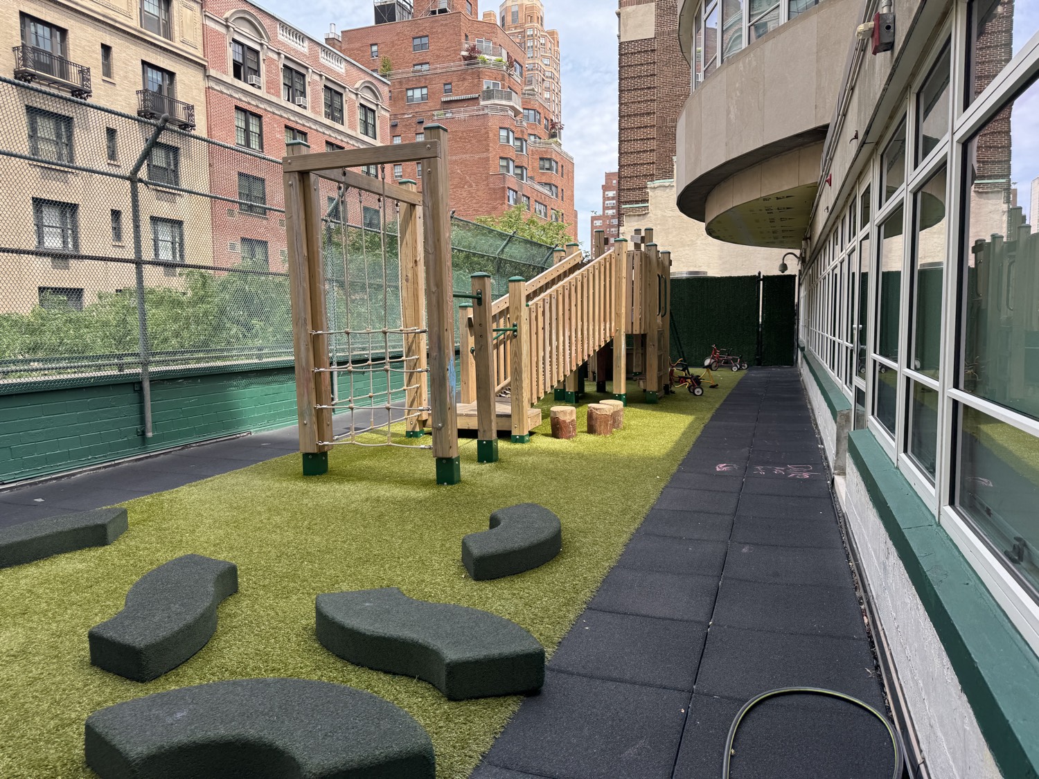 Outdoor play area at the new FAWE campus