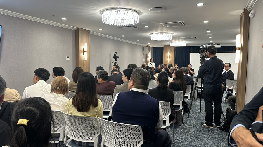 The audience listening to the discussion